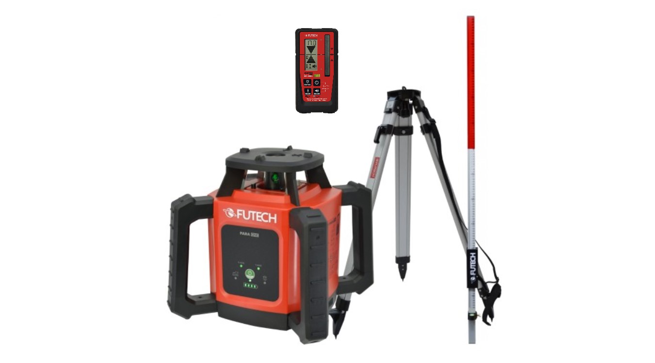 Futech 052.01R.4M-P Para ONE Rotationslaser + Empfänger Quatro MM + Stativ 165 cm + Messstab 240 cm