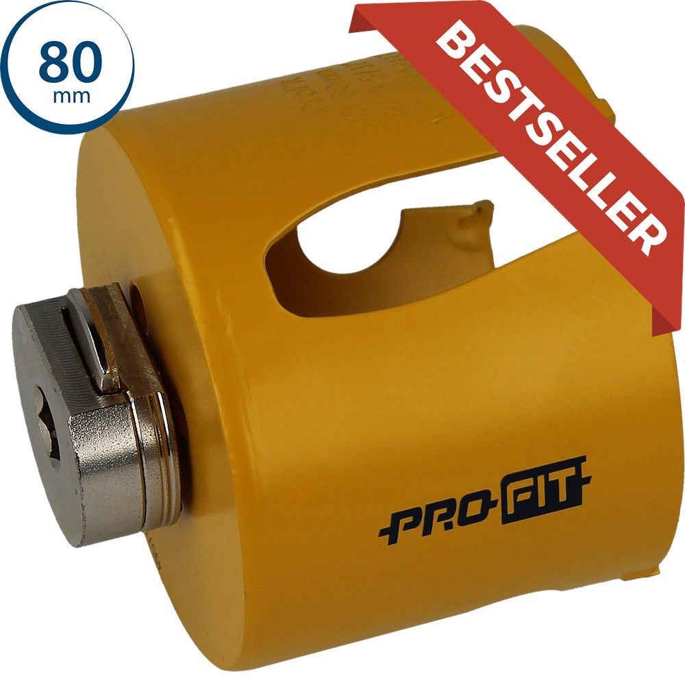 ProFit 09081080 Mehrzweck-Lochsäge 80 mm mit integriertem Adapter