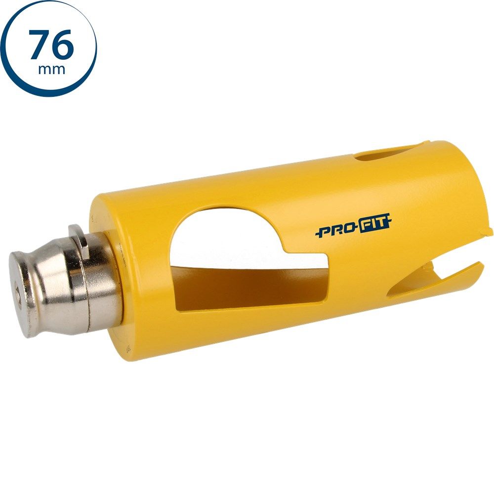 ProFit 09281076 Mehrzweck-Lochsäge lang 76 mm mit integriertem Adapter
