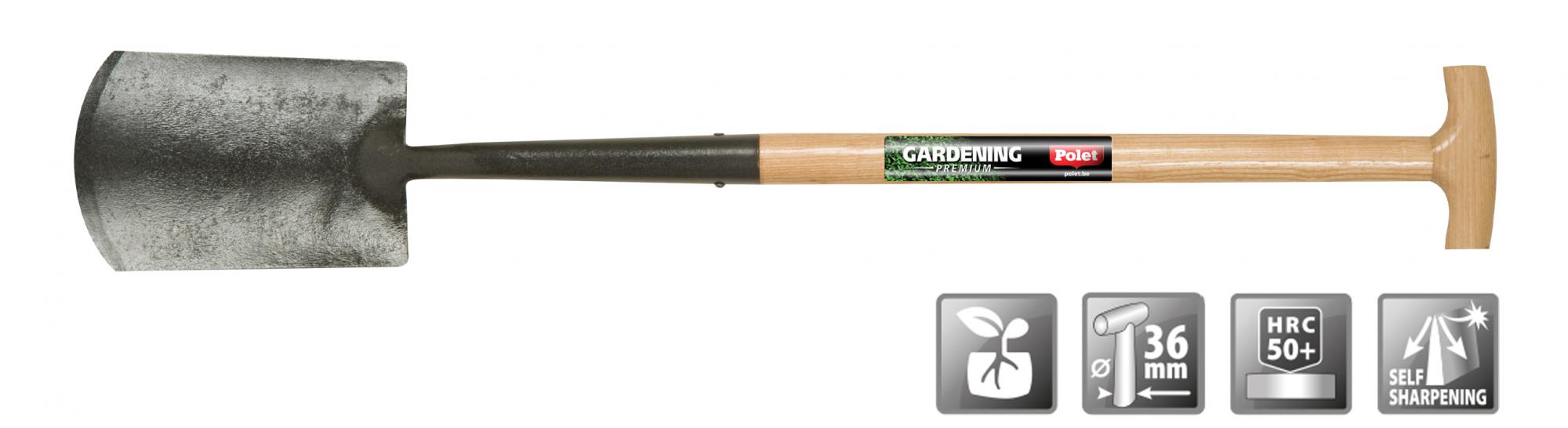 Polet 107008 Schwanenhals-Spaten 280/170 EPOXY T-ST 75CM