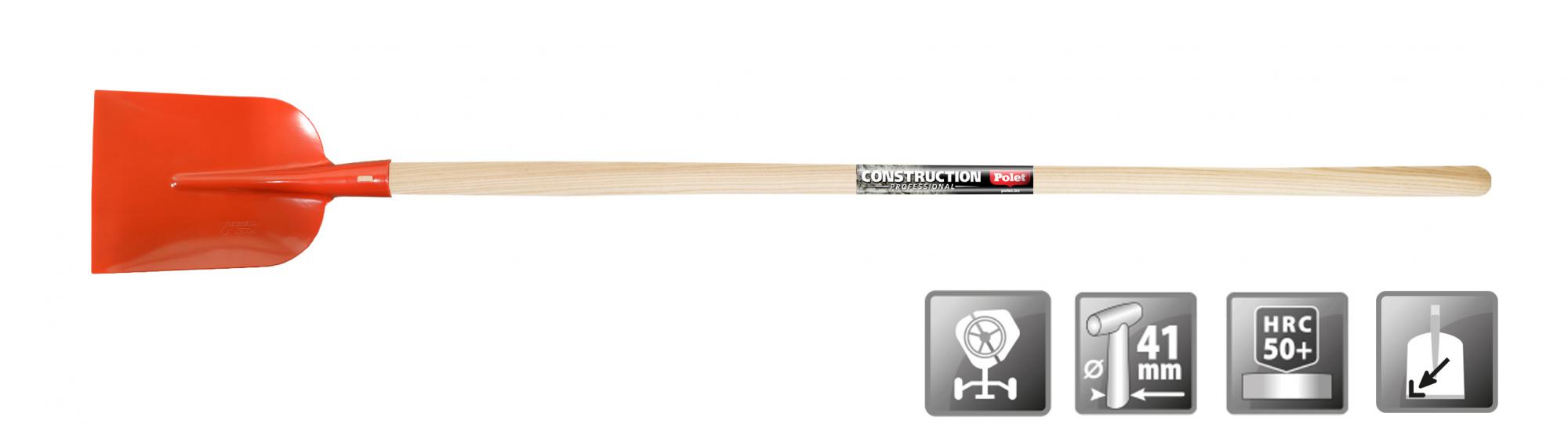 Polet 110511S Profi-Betonschaufel 290X220 M/ST 1.3M