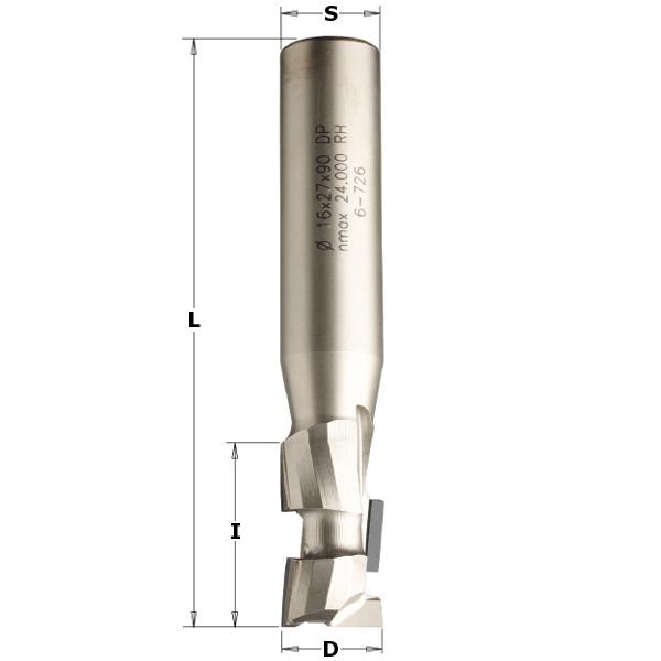 CMT 140.161.61 Diamant-Schaftfräser 16 mm, Schaft 16 x 45mm