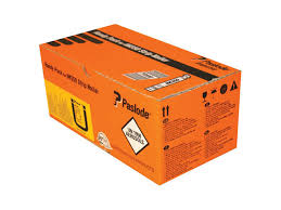 Paslode Befestigung 141156 Haftennägel 21° plastgebunden, Edelstahl A2 (gerillt) 2,8 x 32 - (inkl. Gaskartuschen) 2000 Stück