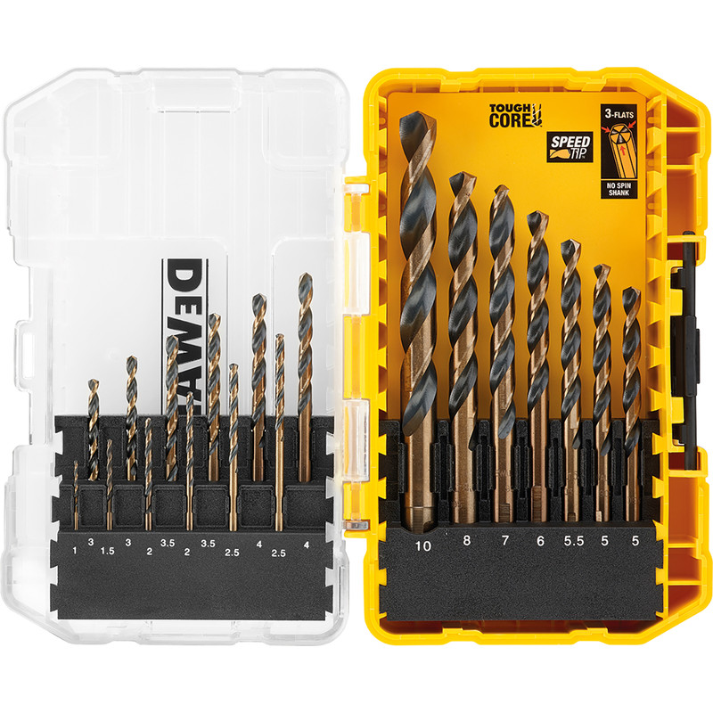 DeWalt Zubehör DT70728-QZ Metallbohrer-Set im Tough Case 19-tlg.