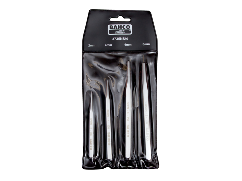 Bahco 3735NS/4 Körnersatz, verchromt – 4-teilig in Tasche