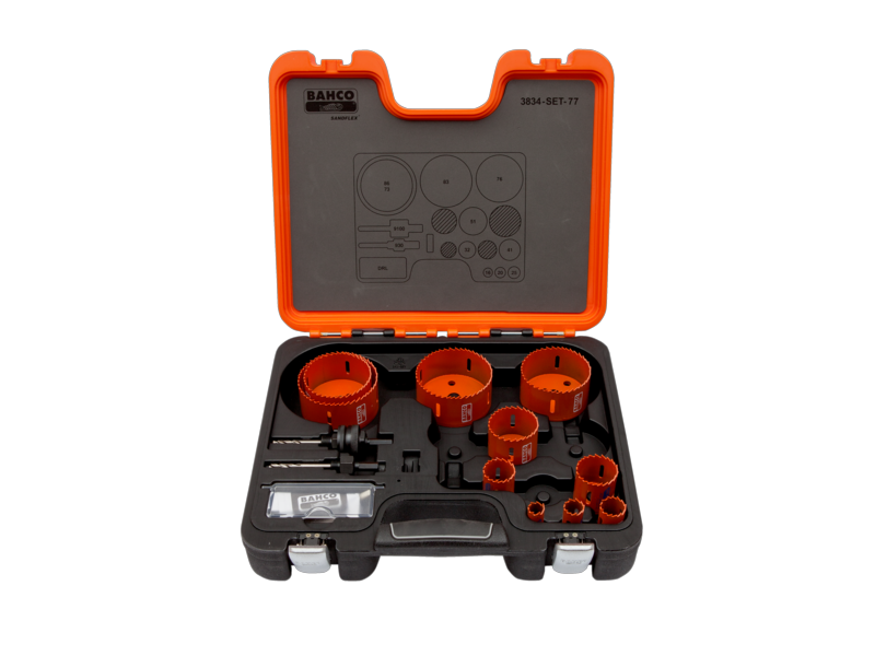 Bahco 3834-SET-152 Sandflex® Bimetall-Lochsägen-Satz 16 mm-83 mm - 18-teilig