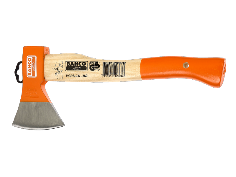 Bahco HGPS-0.6-360 Camping-Axt mit geschwungenem Eschenstiel, 360 mm, 800 g