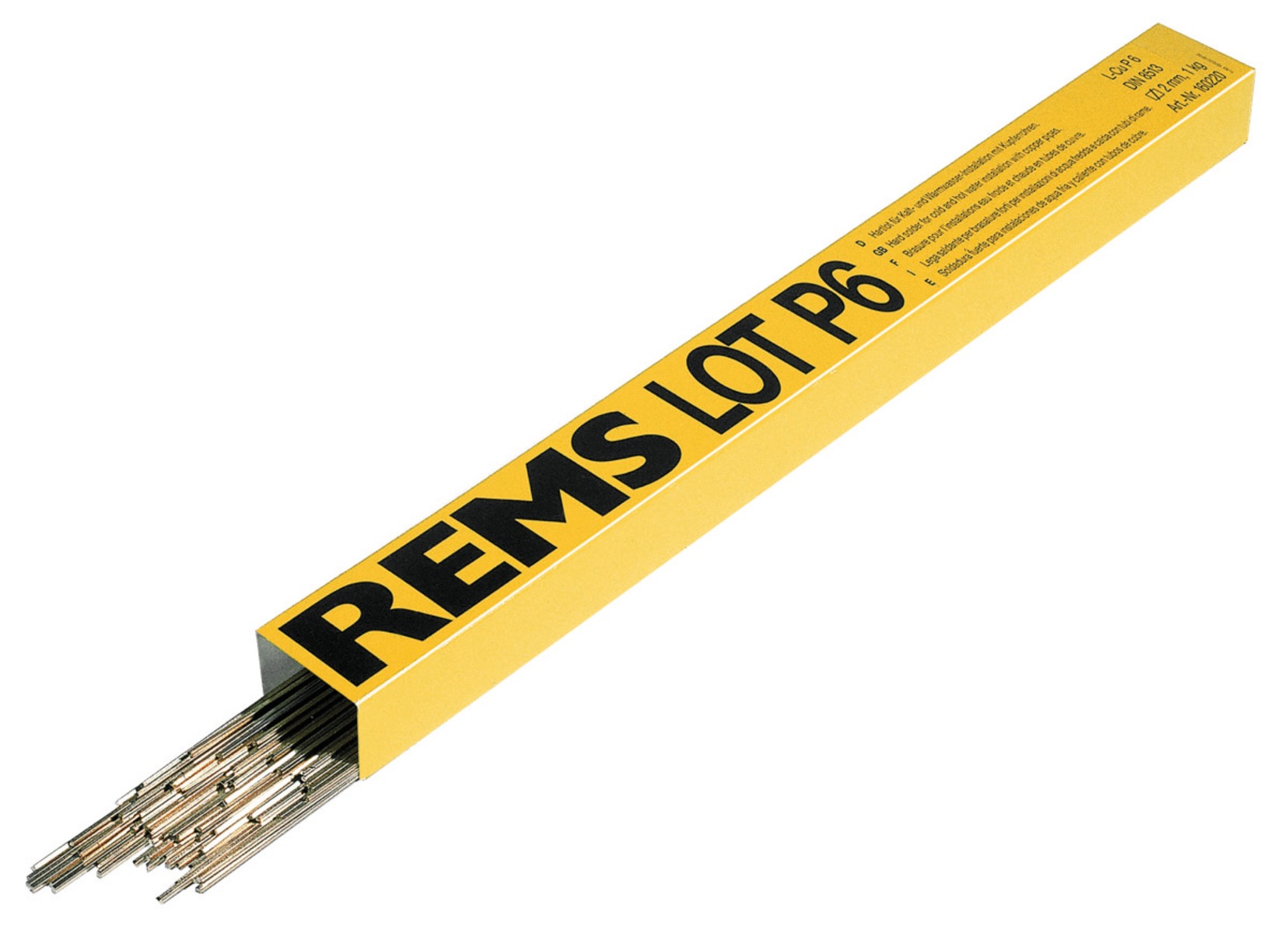 Rems 160220 R 160220 1 kg Hartlot (Stangen) ISO 17672-CuP 179, 2 mm