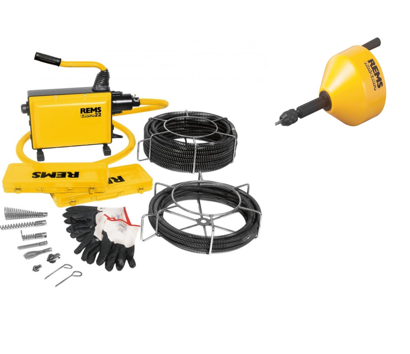 Rems 172X01 R220 Cobra 22 Set 16 + 22 Rohrreinigungsgerät + Mini-Cobra