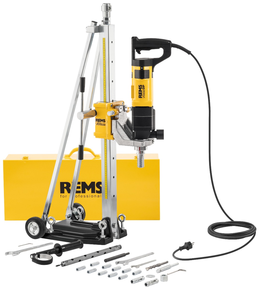 Rems 180035 R220 Picus DP Set Titan Diamantbohrmaschine mit Mikroimpulstechnik + Bohrständer Titan