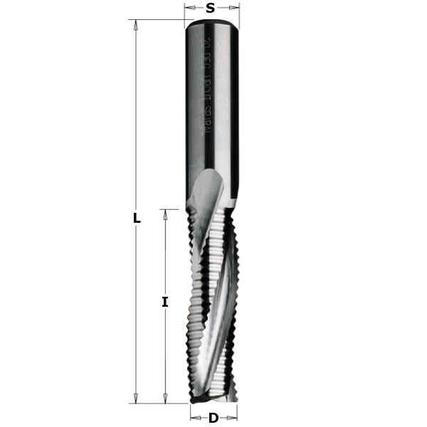 CMT 195.100.11 Schrubberfräser 10mm, Schaft 10mm rechts