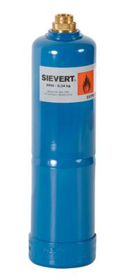 Sievert 200019 Gasflasche 340G ohne Hahn und Haken, gefüllt und nachfüllbar