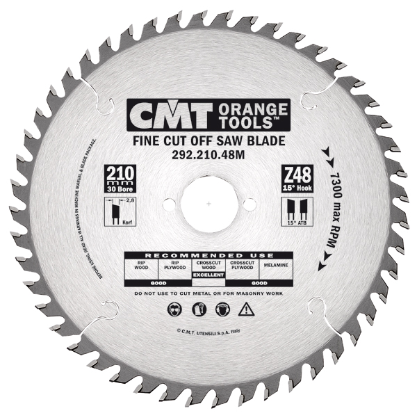 CMT 292.210.64M Feinzahn-Sägeblatt 210 x 30 x 64T