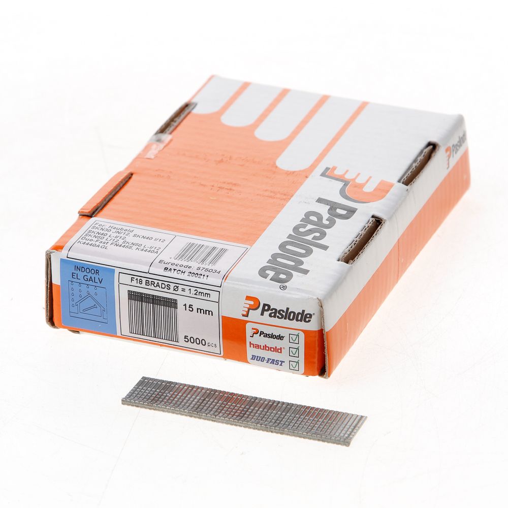 Paslode Befestigung 395287 F18 x 40 mm - Verzinkte Nägel für die Endbearbeitung 5000 Stück