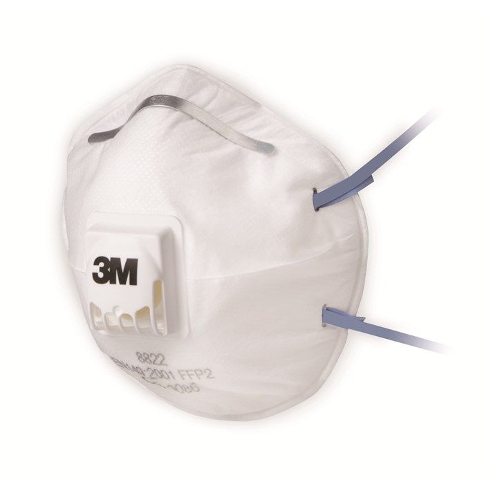 3M 8322 P2 Wartungsfreie Staubmaske Einatmungsventil 10 Stück