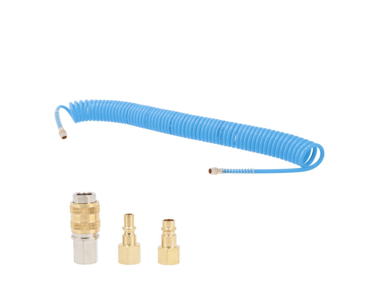 Airpress 4304234 Spiralschlauch 10 bar 1/4" 5 m 5 x 8 mm inkl. Anschlüsse