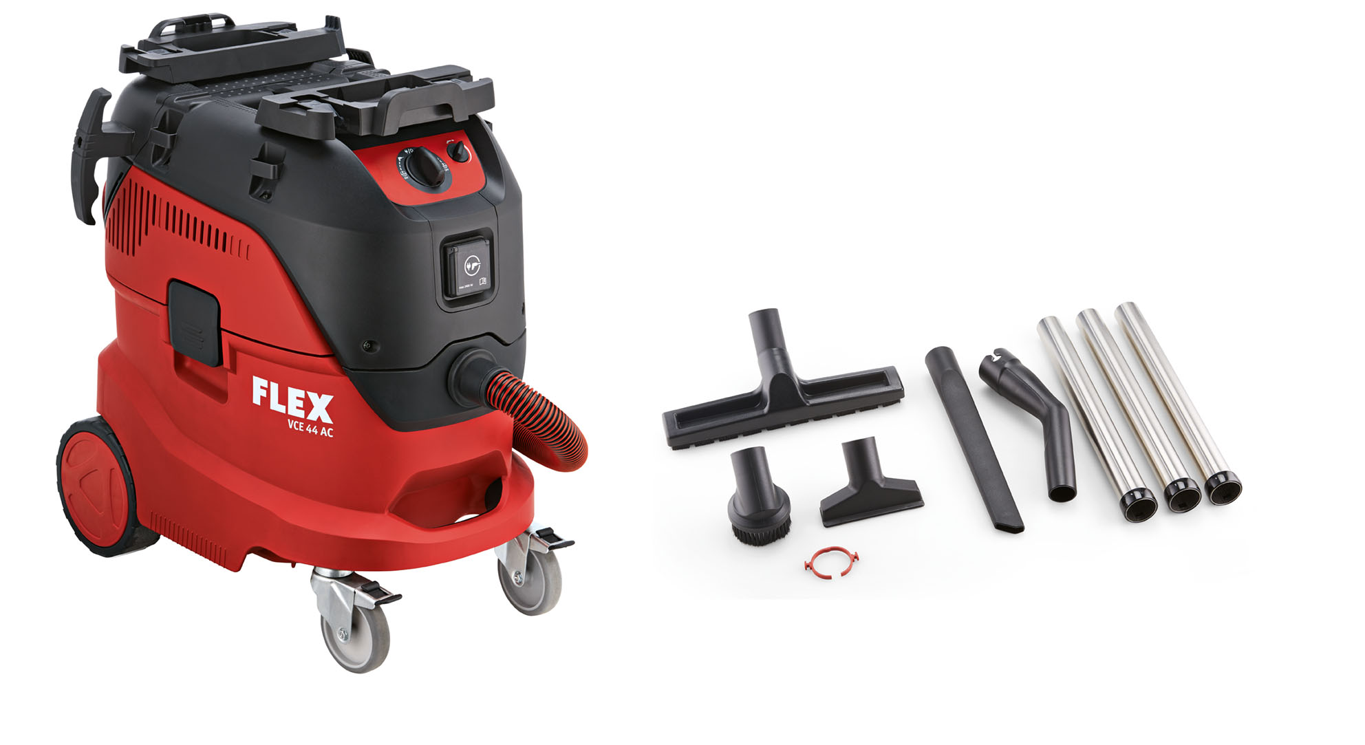 Flex-tools 465690 VCE44L AC-SET Sicherheitssauger mit automatischer Filterabreinigung, 42 l, Klasse L