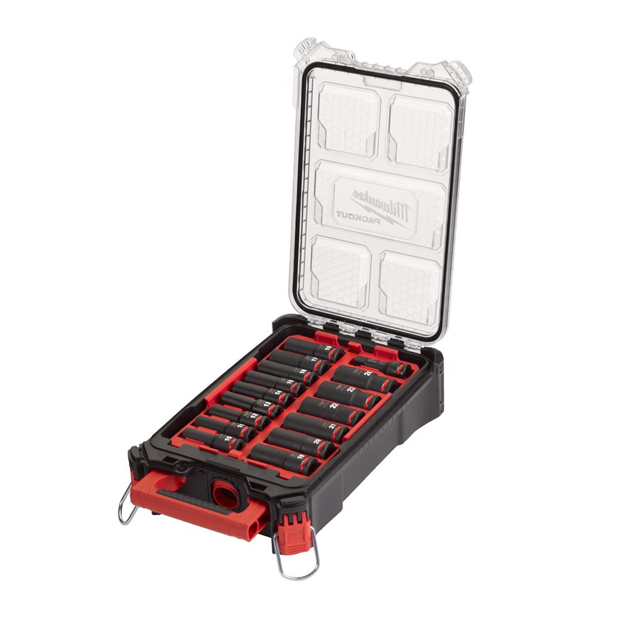 Milwaukee Zubehör 4932480943 ½ PACKOUT™ SHOCKWAVE™ IMPACT DUTY Steckschlüsselsatz 16-teilig