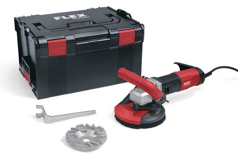 Flex-tools 504947 LD 16-8 125 R, Kit TH-Jet Betonschleifer für staubfreies Schleifen 125 mm