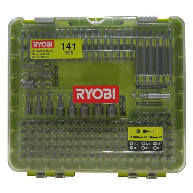 Ryobi Zubehör 5132004667 RAKD141 141-teiliger Schraubendreher-Satz