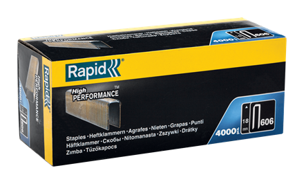 Rapid 11897602 Nr. 606 Schmalrückenheftklammern 18 mm  4.000 Stück