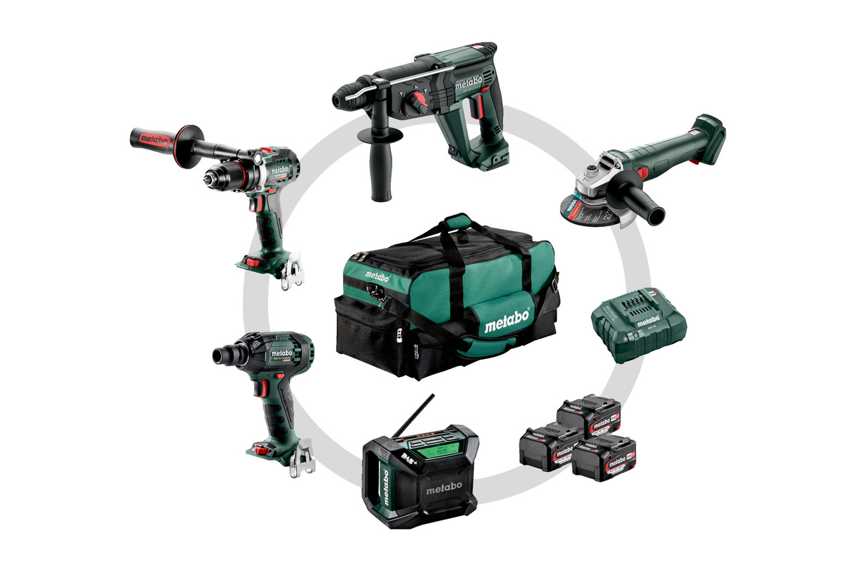 Metabo 685213000 Combo Set 5.2 18V 3 x 4.0Ah Li-Ion - 5 Maschinen