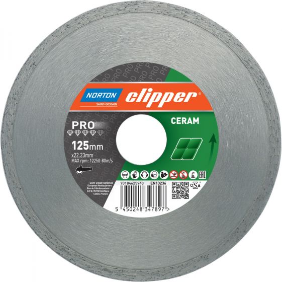 Norton Clipper 70184625946 Pro Ceramic Diamant-Sägeblatt 230 x 22,23 mm