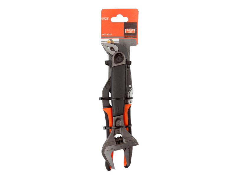 Bahco 9031-8224 ERGO™ 2er Pack: Wasserpumpenzange und 9031 Rollgabelschlüssel