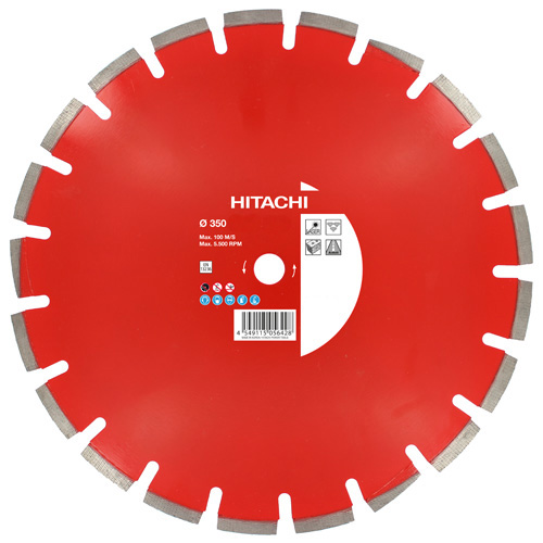 HiKOKI Zubehör 773016 Diamant-Sägeblatt 350 x 20.0 x 10 Typ Ziegel-Laser