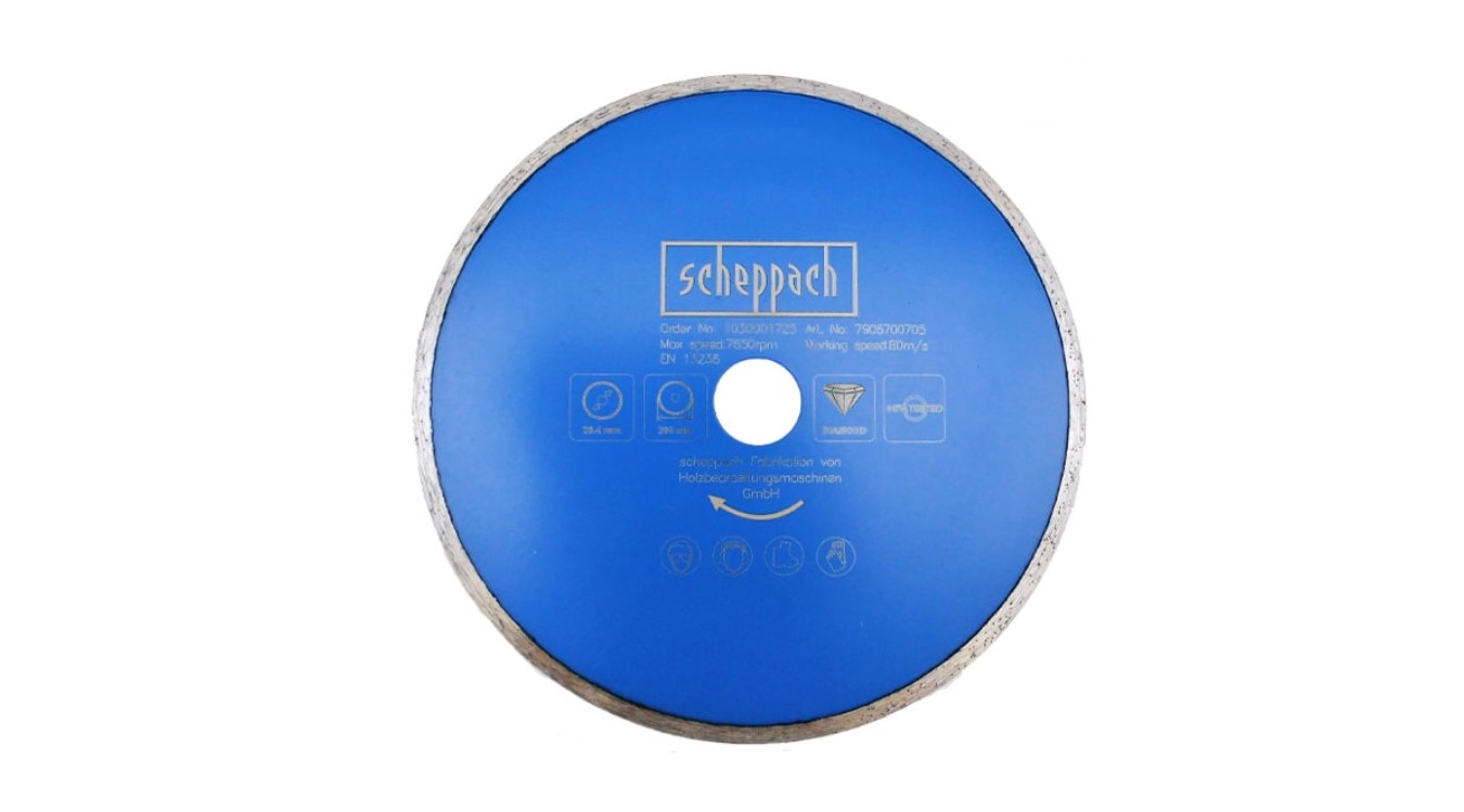 Scheppach 7906700705 Diamanttrennscheibe Fliesen 200x25,4 mm