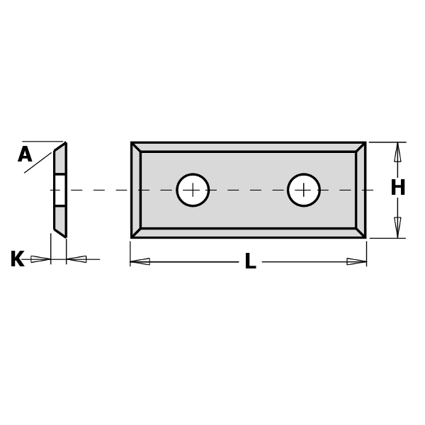 GRN Tools 790.283.12 WPL-Wechselklinge 4-seitig 28,3 x 12 x 1,5 mm 10 Stück