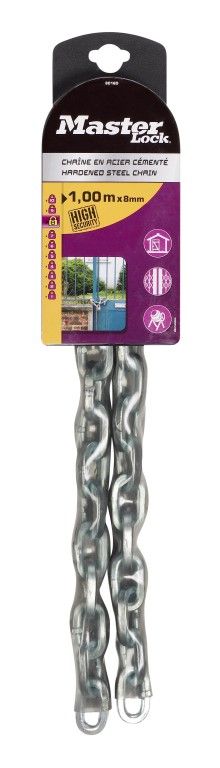 Masterlock 8016EURD Kette, Stahl mit Vinyl, 8mm, 1m