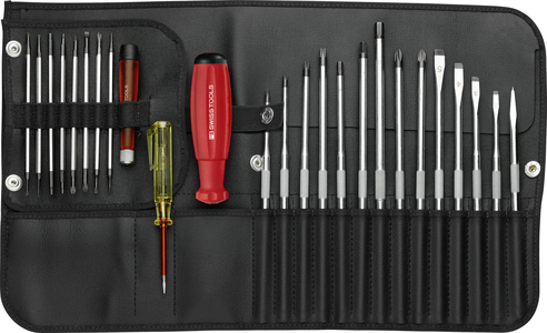 PB Swiss Tools PB8515.CBB 8515.CBB SwissGrip Schraubenzieher-Set mit Wechselklingen im kompakten Rollkoffer