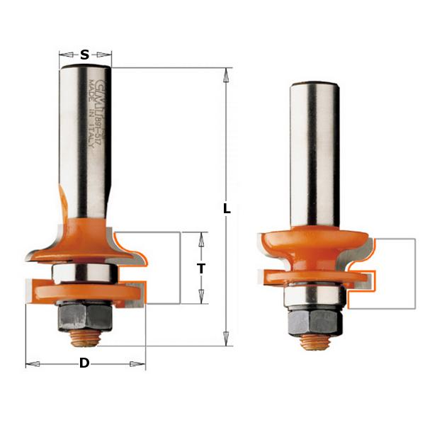 CMT 991.517.11 Profil- und Konterprofilsatz 31,7x67 Schaft 12 mm