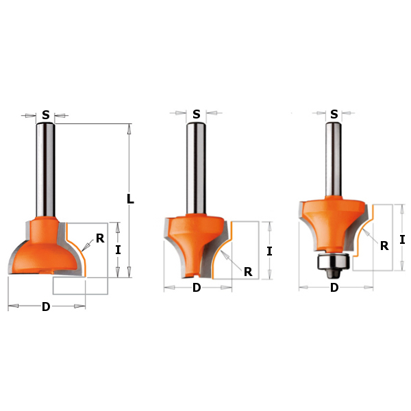 CMT 955.308.11F Ablängfräse Profil C-Schaft 8 mm