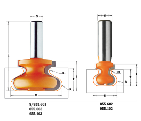 CMT 955.601.11 Stielfräser 47,6 mm Schaft 12 mm