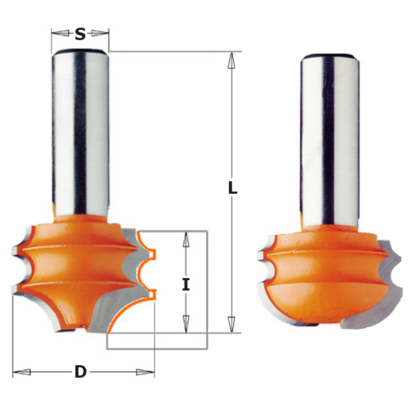 CMT 956.851.11 Profilfräser 31,7 mm Schaft 12 mm