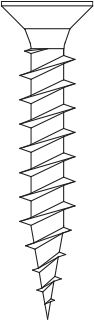 Senco Zubehör 32008035025 Senco  USP Spanplattenschraube 3,5x25mm PZ2 Flachkopf Vollgewinde verzinkt