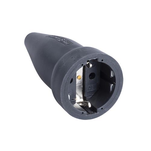 ABL 46.216 Kupplungsstecker Gummi - 10/16A - IP44 - RA - schwarz