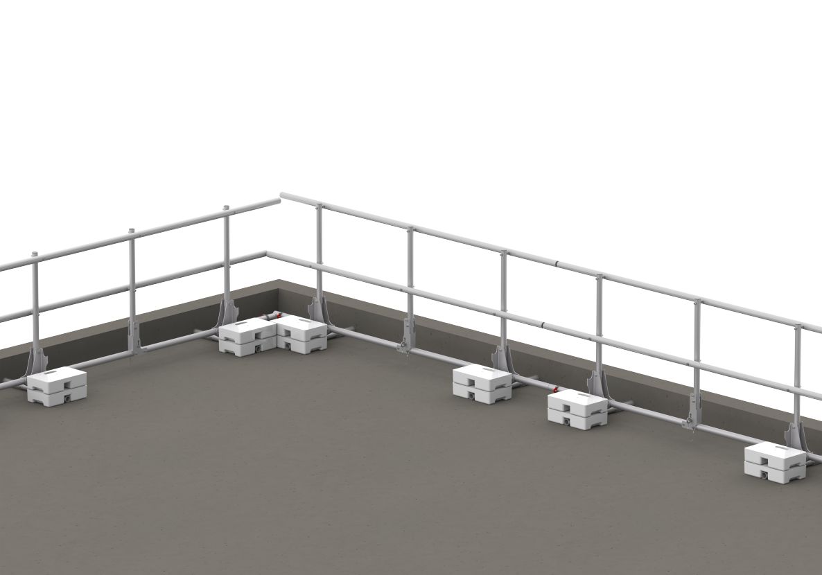 Altrex C500643 EP6 Dachkantsicherung 4 x 3 m inkl. Betonbl&ouml;cke
