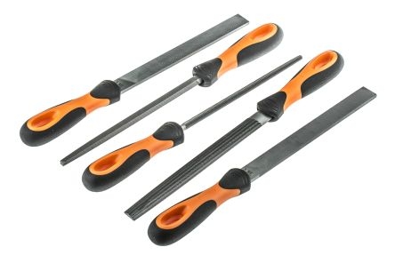 Bahco 1-478-08-1-2 ERGO™ Feilensatz, 4 x Bastardhieb/1 x Halbschlicht 200 mm 5-teilig