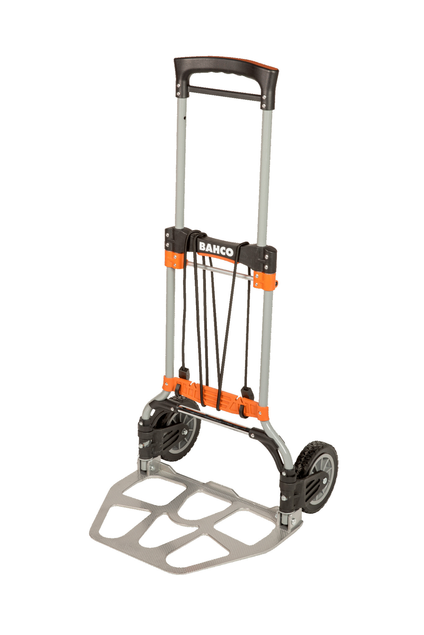 Bahco 1430FT120 Klappbare Transportkarre mit Ablagen aus Aluminium, 497 mm × 520 mm × 1077 mm