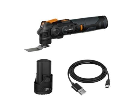 Batavia 7065255 Anti-Vibrations-Akku-Multitool-Set 1x 12V 2.0Ah Akku und USB-C Ladekabel