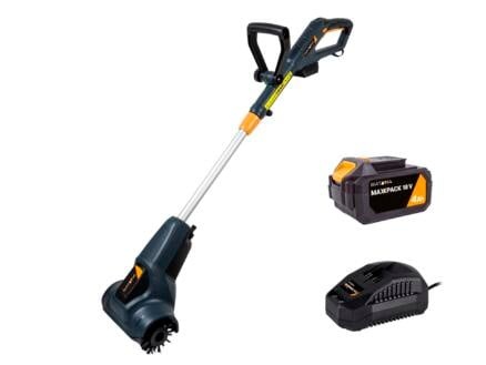 Batavia 7065879 Maxxbrush 18V Multibürsten-Set 22 cm 1x 18V 4.0Ah Akku und Ladegerät mit Holzbürste