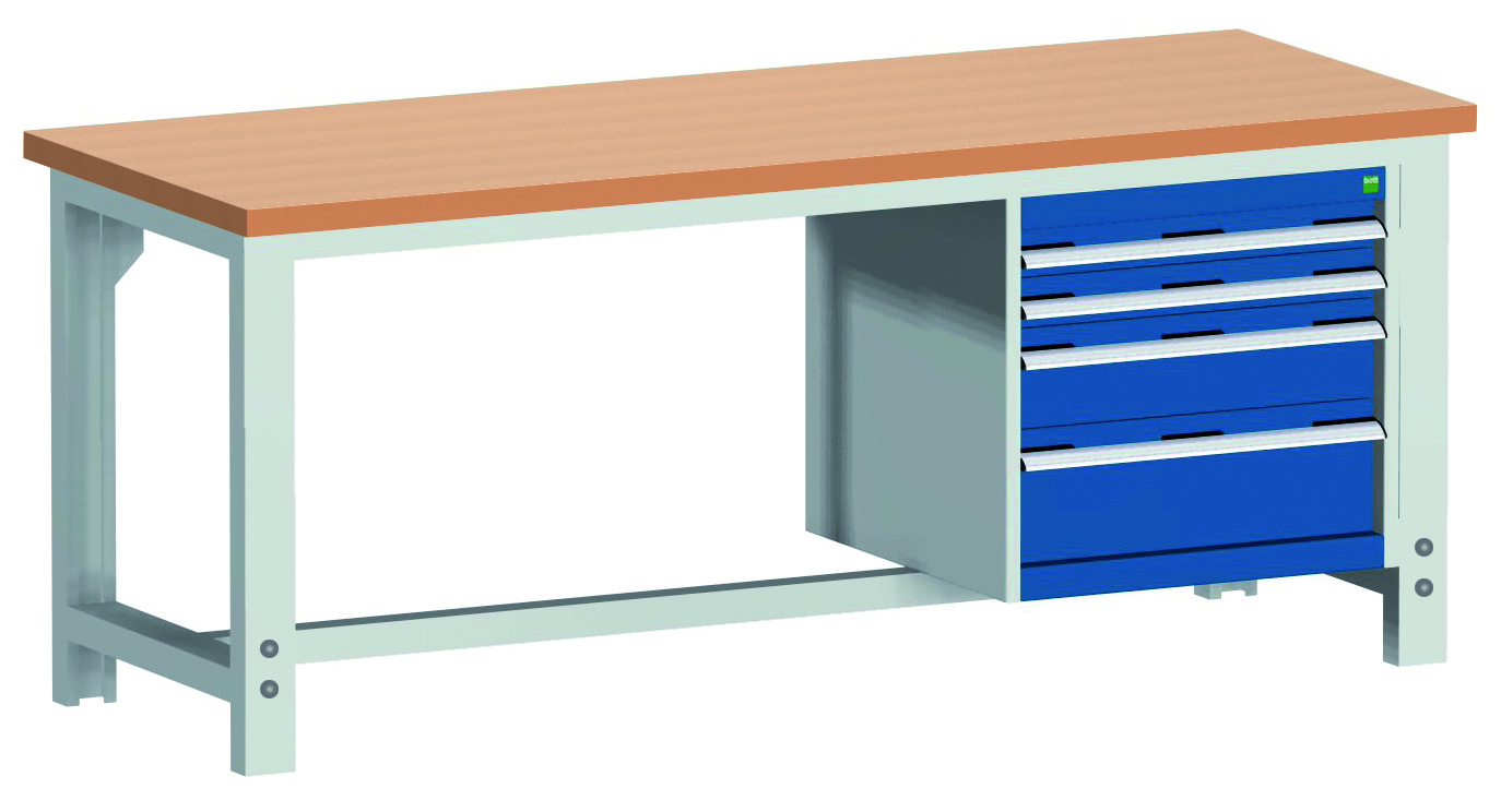 Bott 41003166.11V W-2077/11-1.8 Werkbank aus Sperrholz 2000x750x740-1140mm