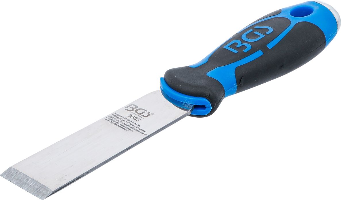 BGS 3063 Abstreifer aus rostfreiem Edelstahl mit 2-Komponenten-Gummigriff und Loch