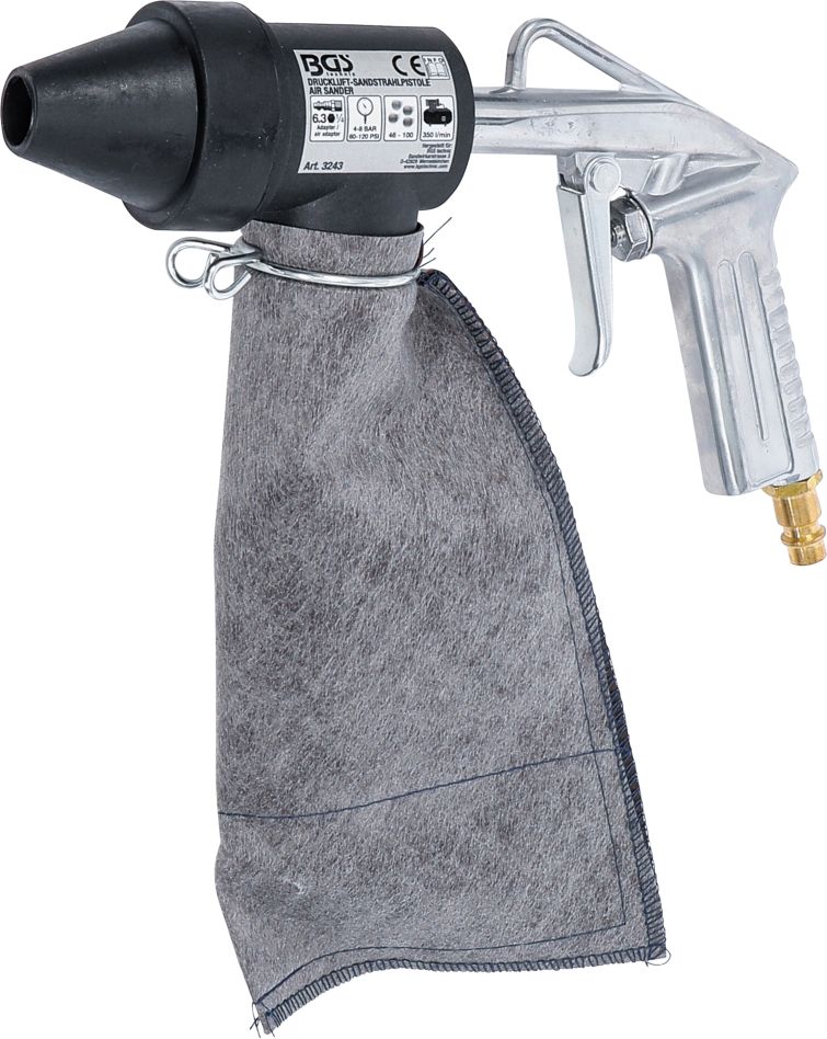 BGS 3243 Druckluft-Sandstrahlpistole mit Zubehör