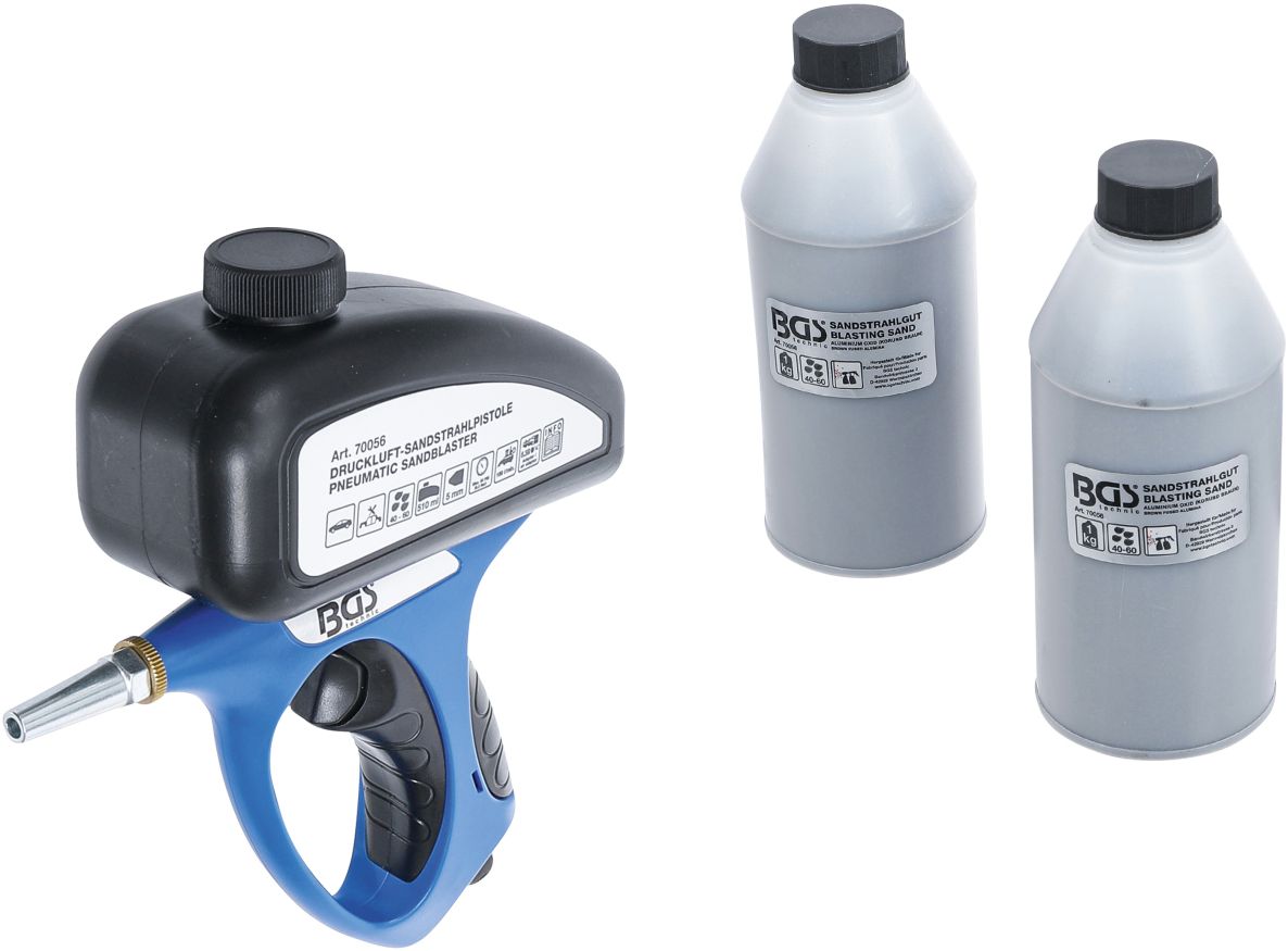 BGS 70056 Pneumatische Sandstrahlpistole 510ml + Zubehör 3-teilig im Karton