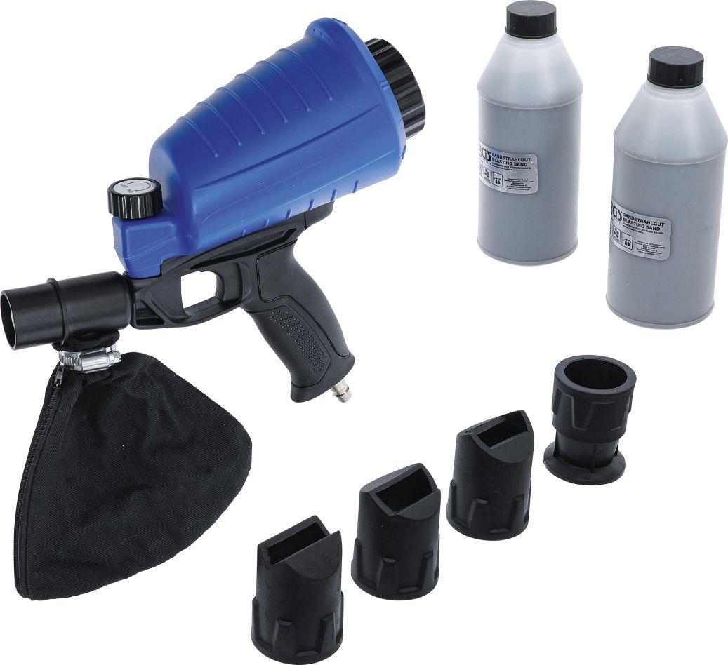BGS 70057 Pneumatische Sandstrahlpistole 900ml + Zubehörset 7-teilig im Karton