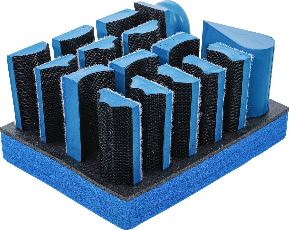 BGS 74365 Klett-Schleifblöcke Set 16-teilig